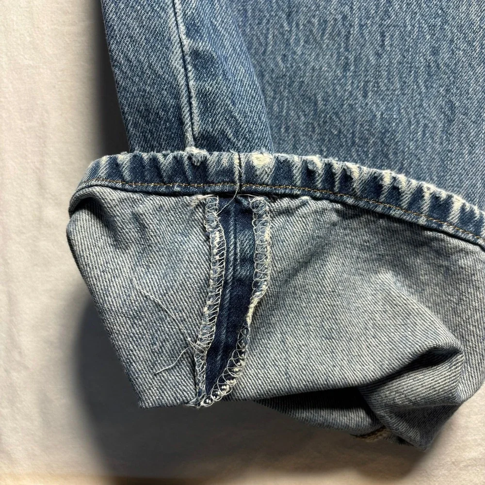 VTG Levi's 501 Jeans Mens 36x34 Fit 34x33 Blue Button Fly Straight Leg 90s Denim